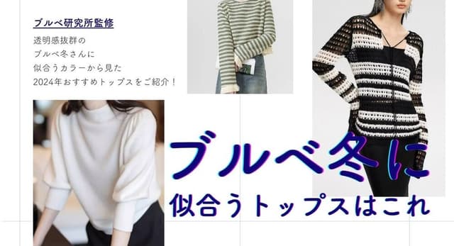 ブルベ冬に似合う服装（トップス）はこれ【26年6月最新】