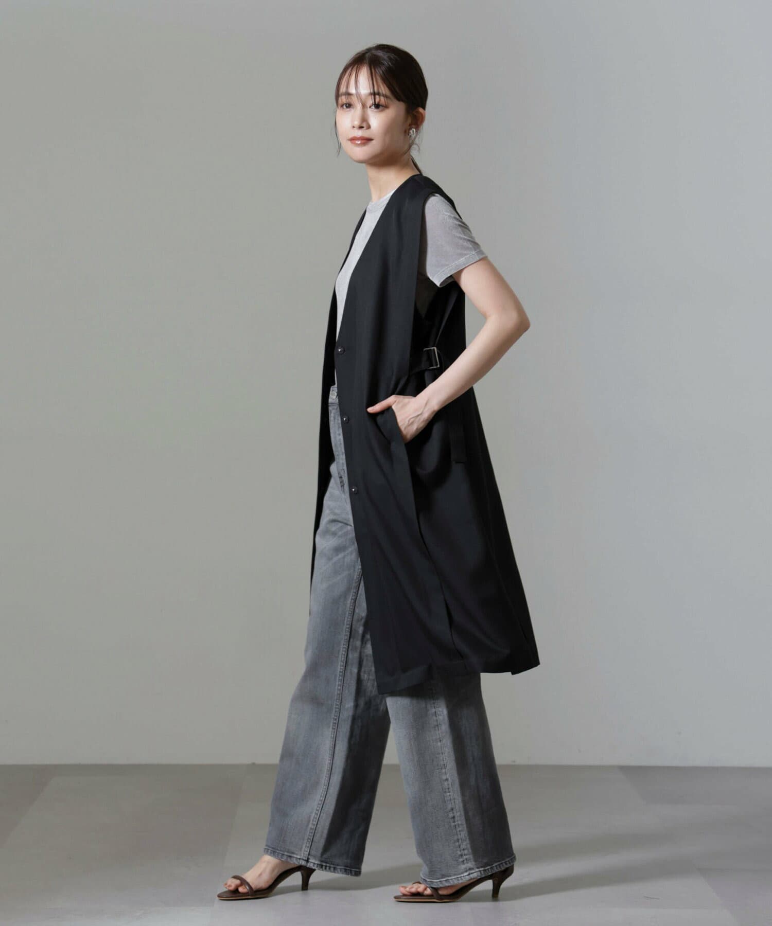 イエベ春/イエベ秋服　すっきり着こなせる ロングベスト