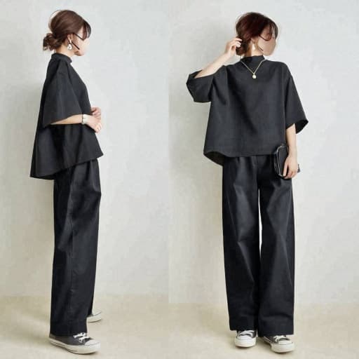 イエベ春/イエベ秋服　すっきり美脚見せの定番カジュアルセットアップ