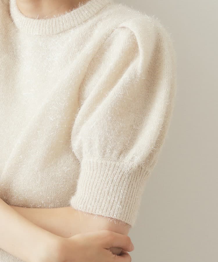 イエベ春/イエベ秋服　ぽわん袖半袖ニット