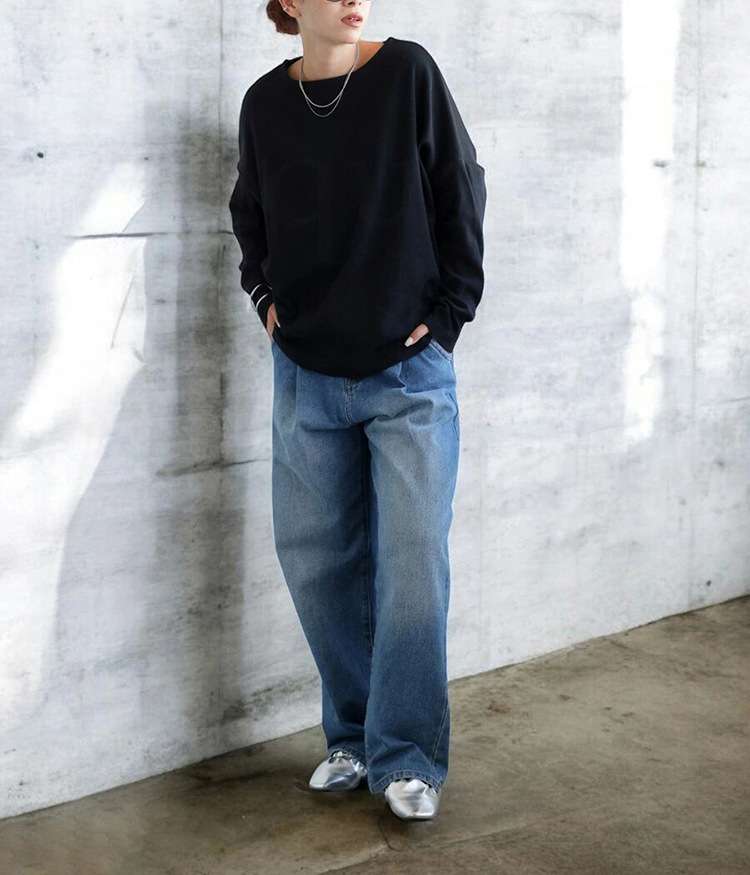 イエベ春/イエベ秋服　ゆったりオーバーサイズスウェットT