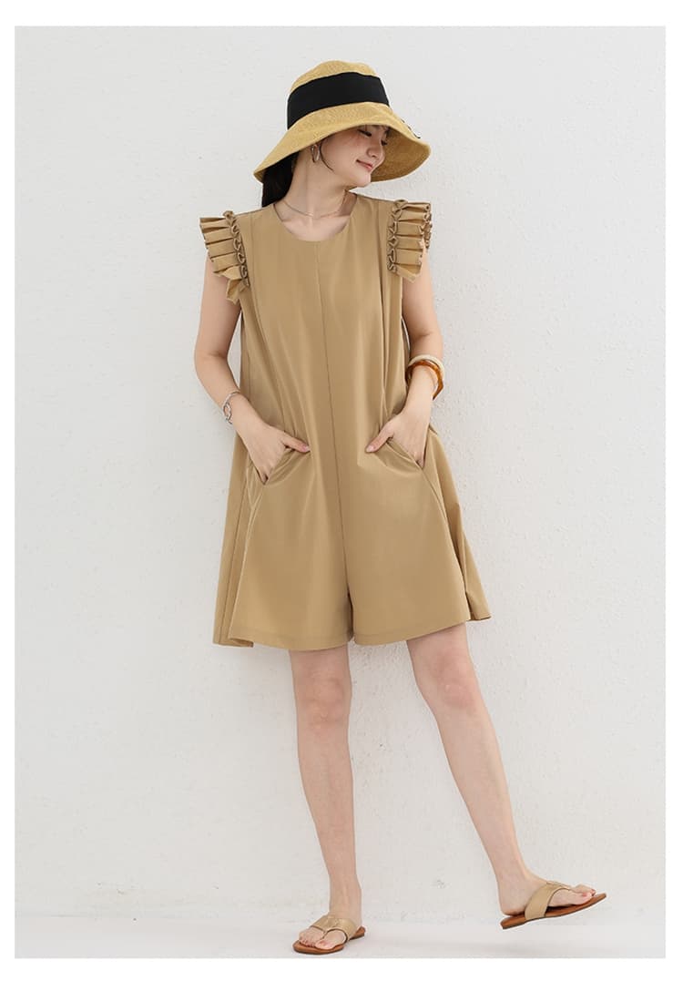 イエベ秋服　プリーツ袖オールインワン