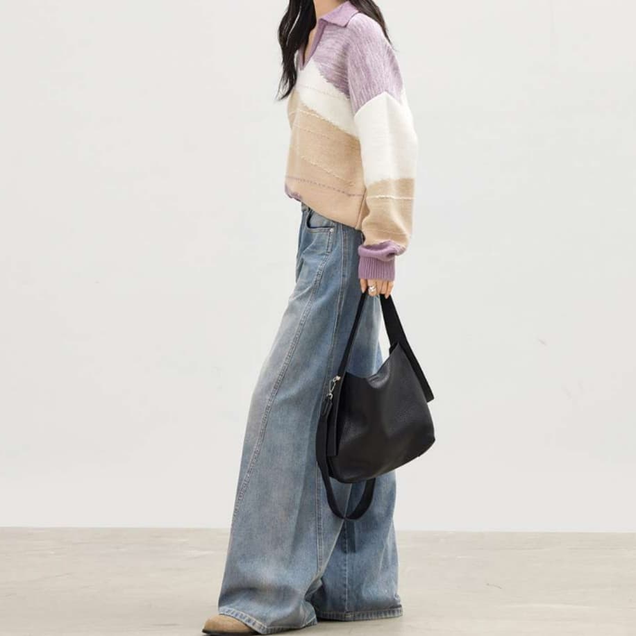 イエベ春/イエベ秋服　やわらか配色 ニットプルオーバー