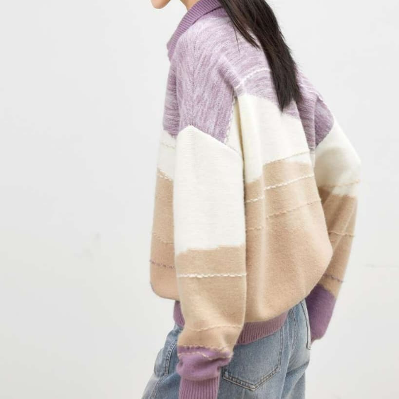 イエベ春/イエベ秋服　やわらか配色 ニットプルオーバー