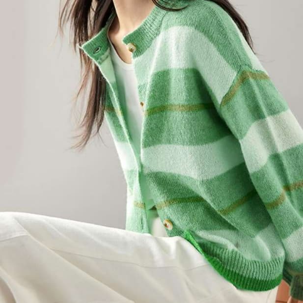 イエベ春服　優美シルエットカーディガン