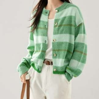 イエベ春服　優美シルエットカーディガン