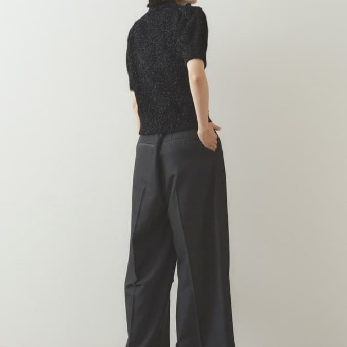 イエベ春/イエベ秋服　ぽわん袖半袖ニット