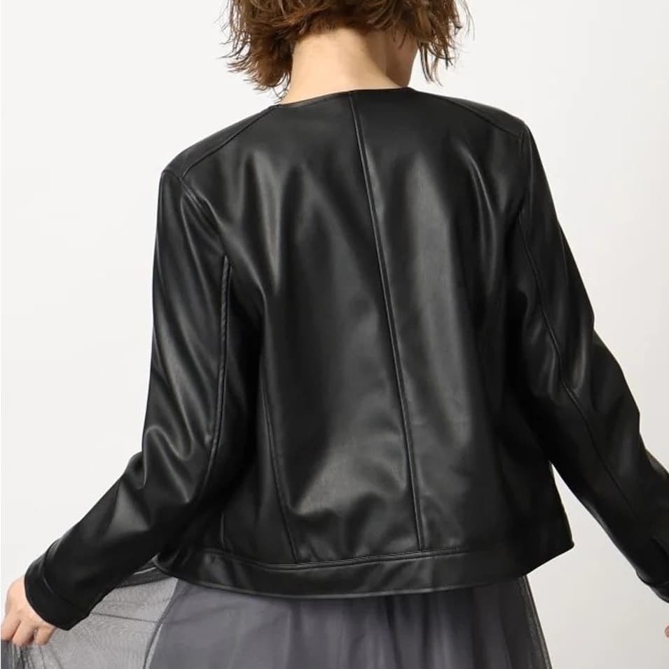 シンプルノーカラーブルゾン
