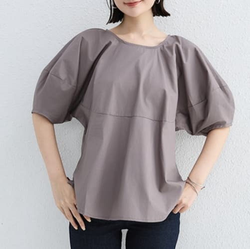 イエベ春/イエベ秋服　ボリューム袖デザインブラウス