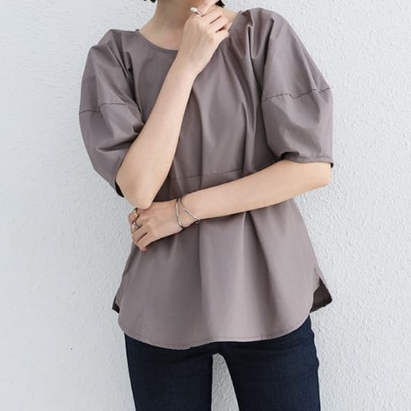 イエベ春/イエベ秋服　ボリューム袖デザインブラウス