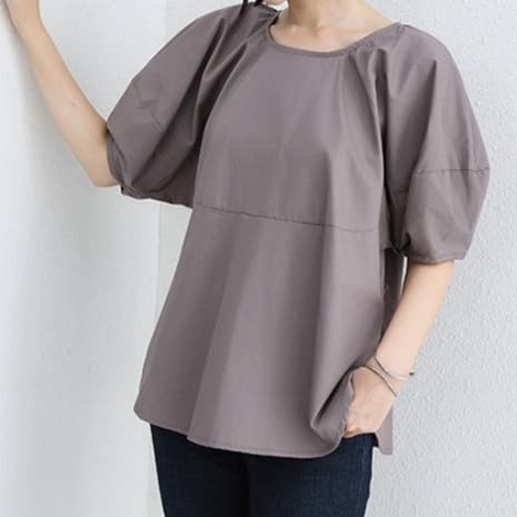 イエベ春/イエベ秋服　ボリューム袖デザインブラウス