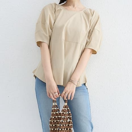 イエベ春/イエベ秋服　ボリューム袖デザインブラウス