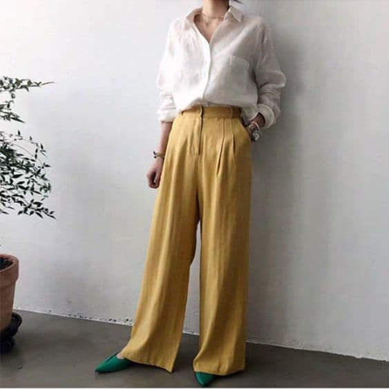イエベ春/イエベ秋服　上質リネン風合いシャツ