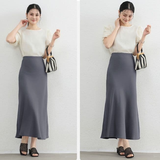 イエベ春/イエベ秋服　しなやかマーメイドラインスカート