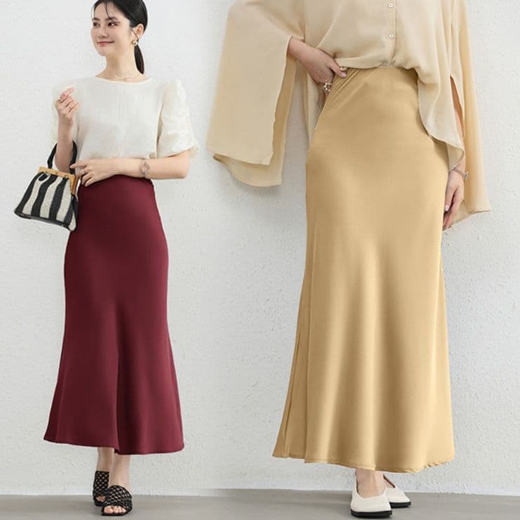 イエベ春/イエベ秋服　しなやかマーメイドラインスカート