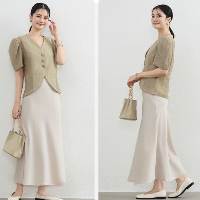 イエベ春/イエベ秋服　しなやかマーメイドラインスカート