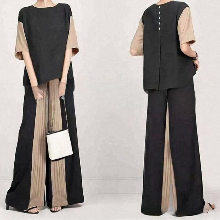 イエベ秋服　上質アシンメトリーセットアップ