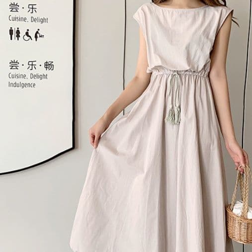 イエベ春/イエベ秋服　優美な佇まい フレアロングワンピース