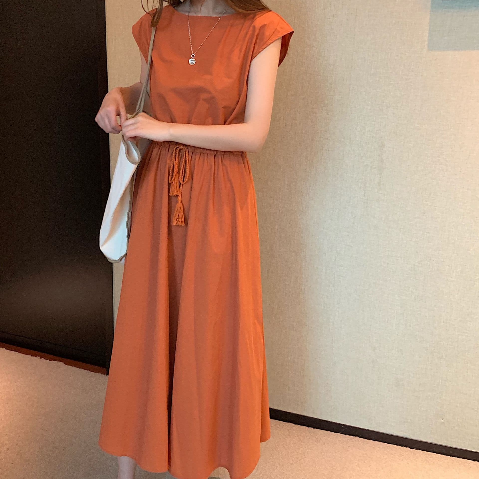 イエベ春/イエベ秋服　優美な佇まい フレアロングワンピース