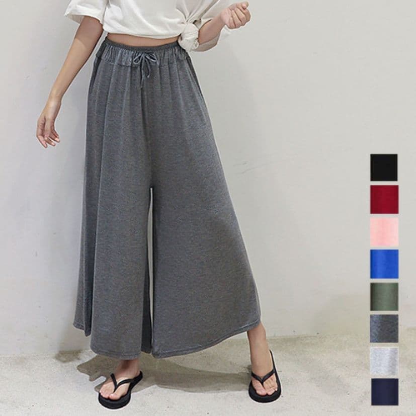 イエベ春/イエベ秋服　ハイウエストワイドガチョウパンツ