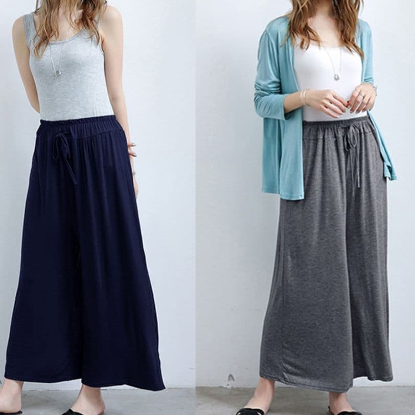 イエベ春/イエベ秋服　ハイウエストワイドガチョウパンツ