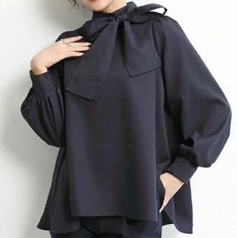 イエベ春/イエベ秋服　リボンデザイン シャツブラウス