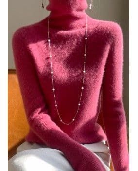 イエベ春/イエベ秋服　上品タートルネック長袖ニットセーター
