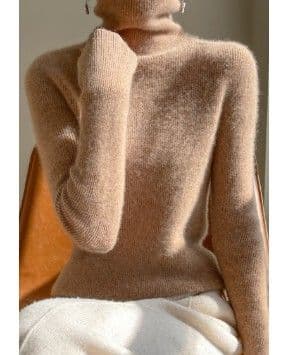 イエベ春/イエベ秋服　上品タートルネック長袖ニットセーター