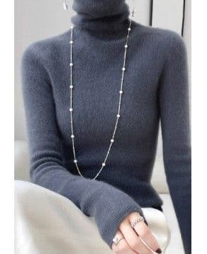 イエベ春/イエベ秋服　上品タートルネック長袖ニットセーター