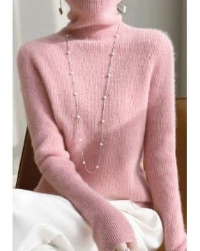 イエベ春/イエベ秋服　上品タートルネック長袖ニットセーター