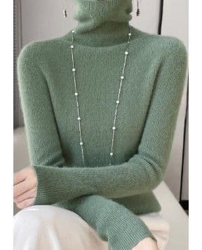 イエベ春/イエベ秋服　上品タートルネック長袖ニットセーター