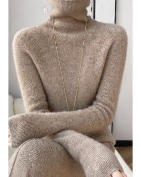 イエベ春/イエベ秋服　上品タートルネック長袖ニットセーター