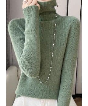 イエベ春/イエベ秋服　上品タートルネック長袖ニットセーター