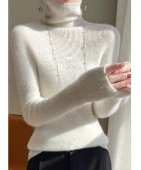 イエベ春/イエベ秋服　上品タートルネック長袖ニットセーター