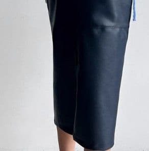 イエベ春/イエベ秋服　本格レザー調ハイウエストタイトスカート