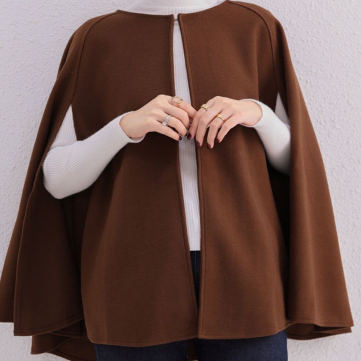 イエベ春/イエベ秋服　エレガントケープデザインジャケット