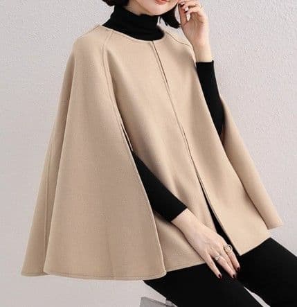 イエベ春/イエベ秋服　エレガントケープデザインジャケット