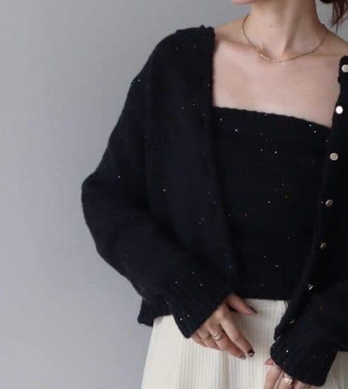 イエベ春/イエベ秋服　スクエアネックニットアンサンブルセット