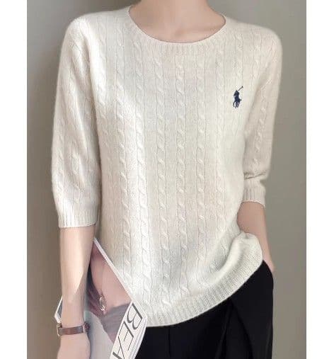 イエベ春/イエベ秋服　ニット半袖トップス