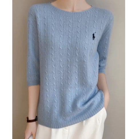 イエベ春/イエベ秋服　ニット半袖トップス