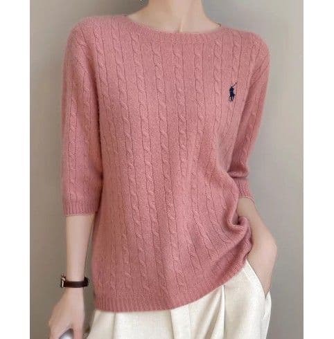 イエベ春/イエベ秋服　ニット半袖トップス