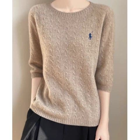 イエベ春/イエベ秋服　ニット半袖トップス