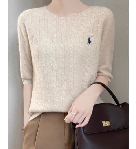 イエベ春/イエベ秋服　ニット半袖トップス