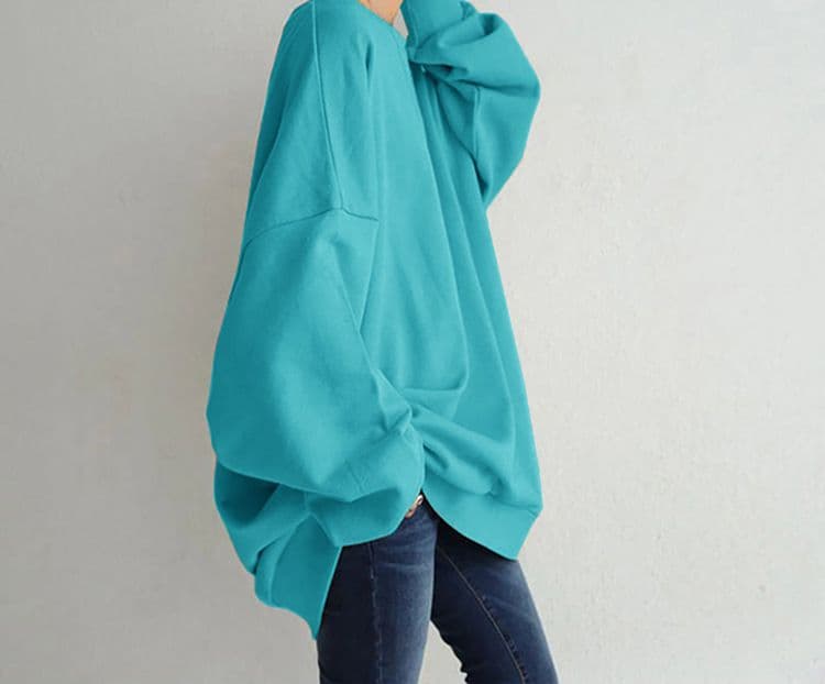 イエベ春/イエベ秋服　ゆったりオーバーサイズ裏起毛スウェット