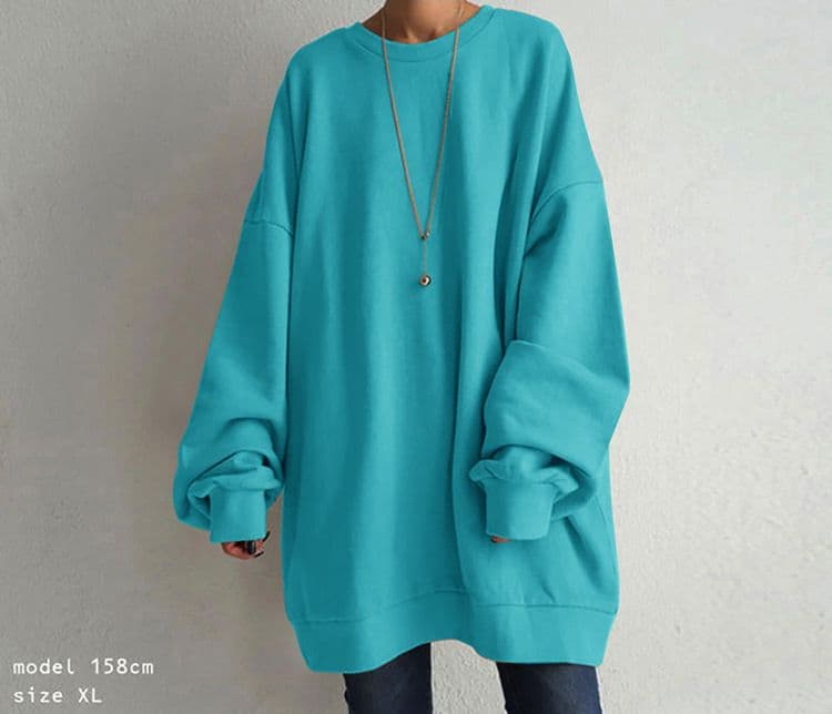 イエベ春/イエベ秋服　ゆったりオーバーサイズ裏起毛スウェット