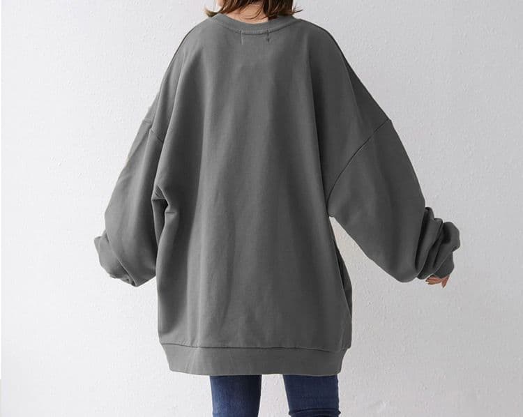 イエベ春/イエベ秋服　ゆったりオーバーサイズ裏起毛スウェット