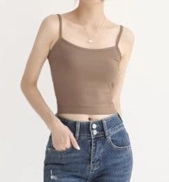 イエベ春/イエベ秋服　細身ショート丈キャミソールインナートップス