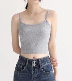 イエベ春/イエベ秋服　細身ショート丈キャミソールインナートップス