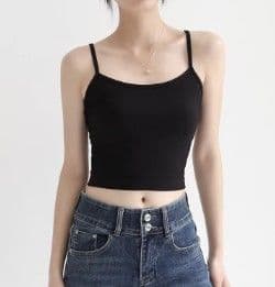 イエベ春/イエベ秋服　細身ショート丈キャミソールインナートップス