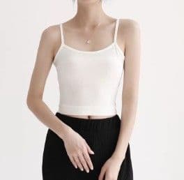 イエベ春/イエベ秋服　細身ショート丈キャミソールインナートップス